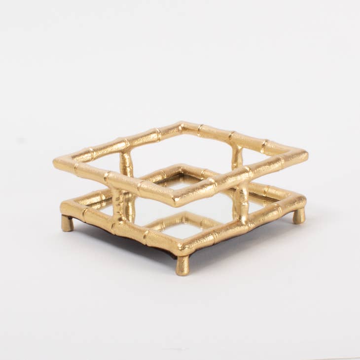 Gold Bamboo Towel Trays