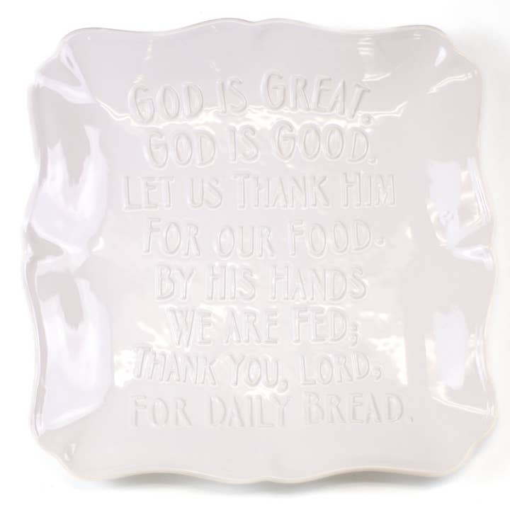 God Is Great Square Platter