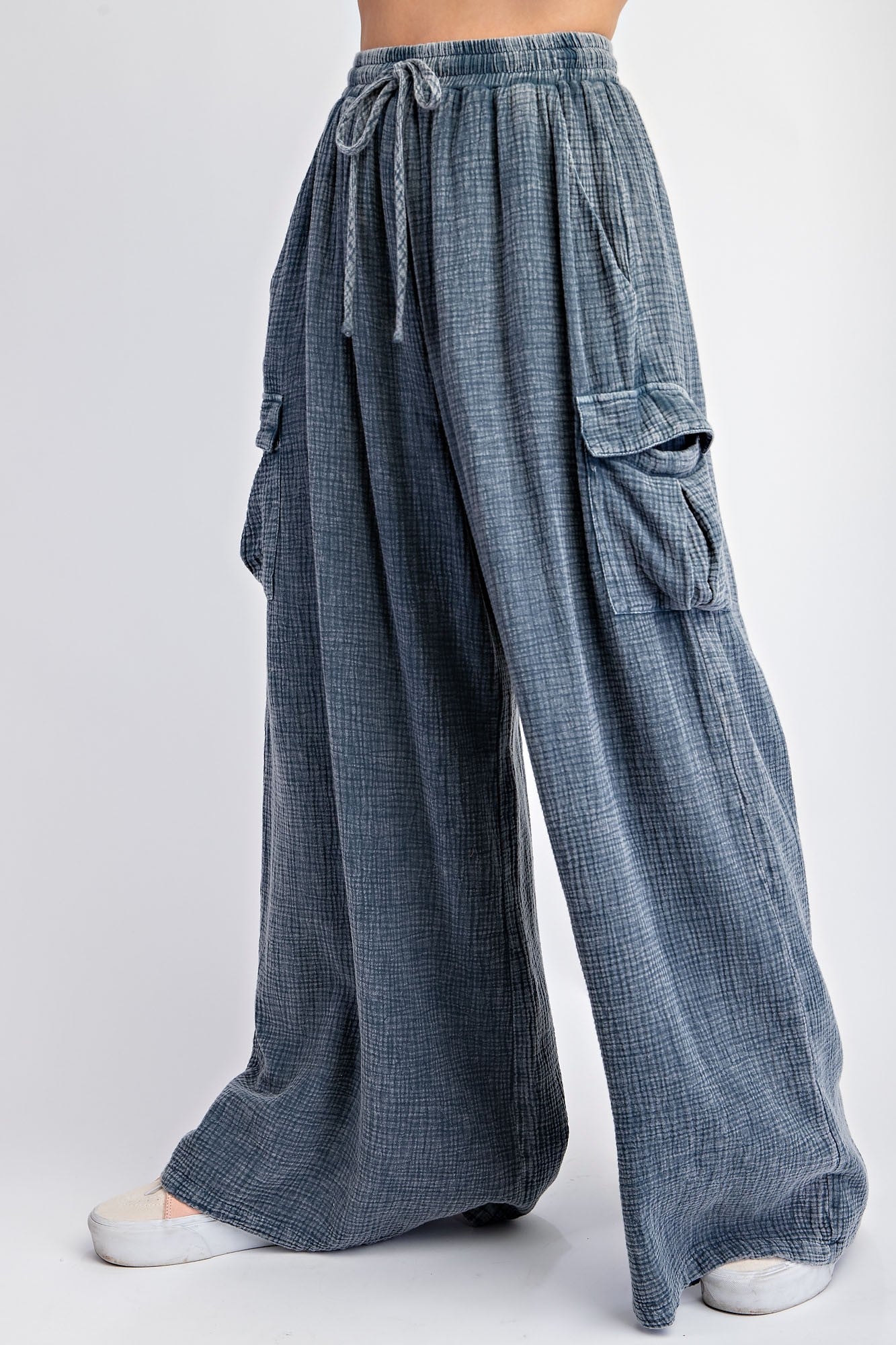 Denim Gauze Pants