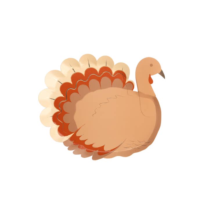 Harvest Turkey Dessert Paper Plates