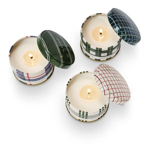 Balsam & Cedar Noble Holiday Candle Tin Trio Gift Set
