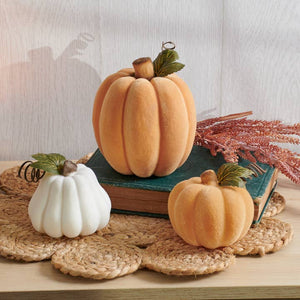 Flocked Pumpkins