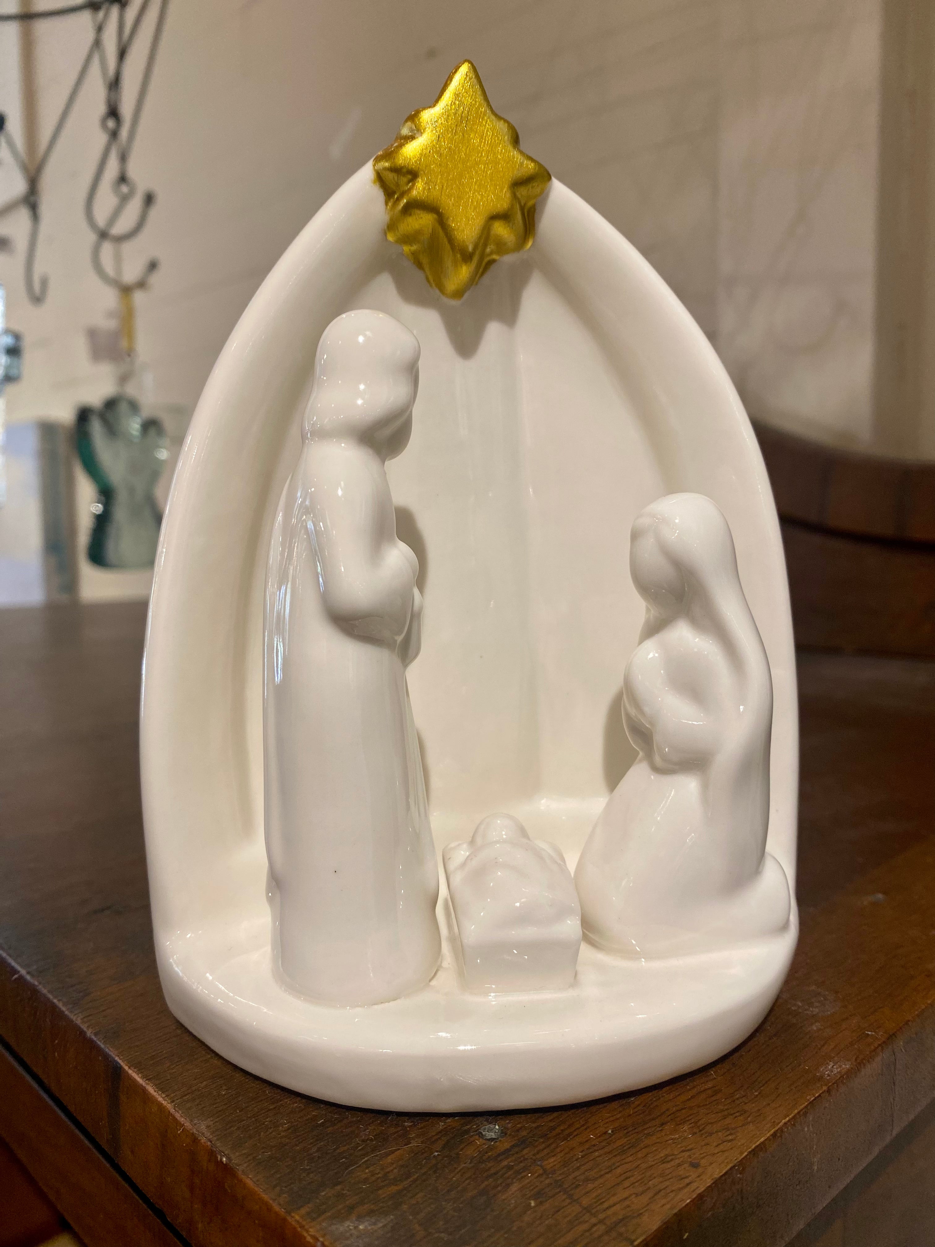 White Ceramic Holy Family