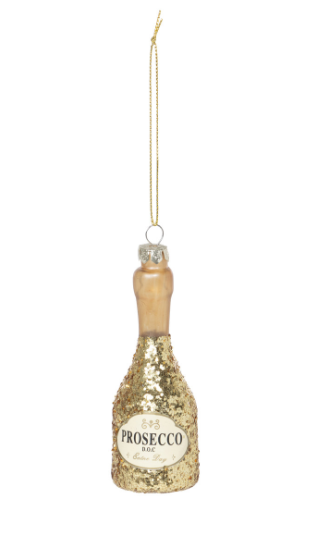 Prosecco Glass Bottle Ornament