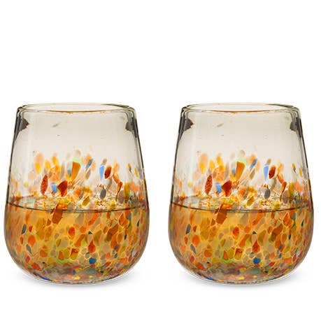 Artistico Recycled Glass Stemless Wine Glasses