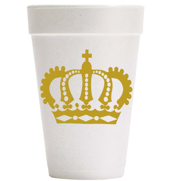 Mardi Crown Styrofoam Cups