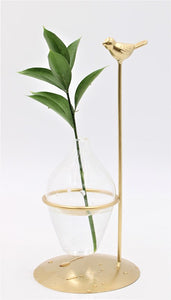 Single Vase w Bird