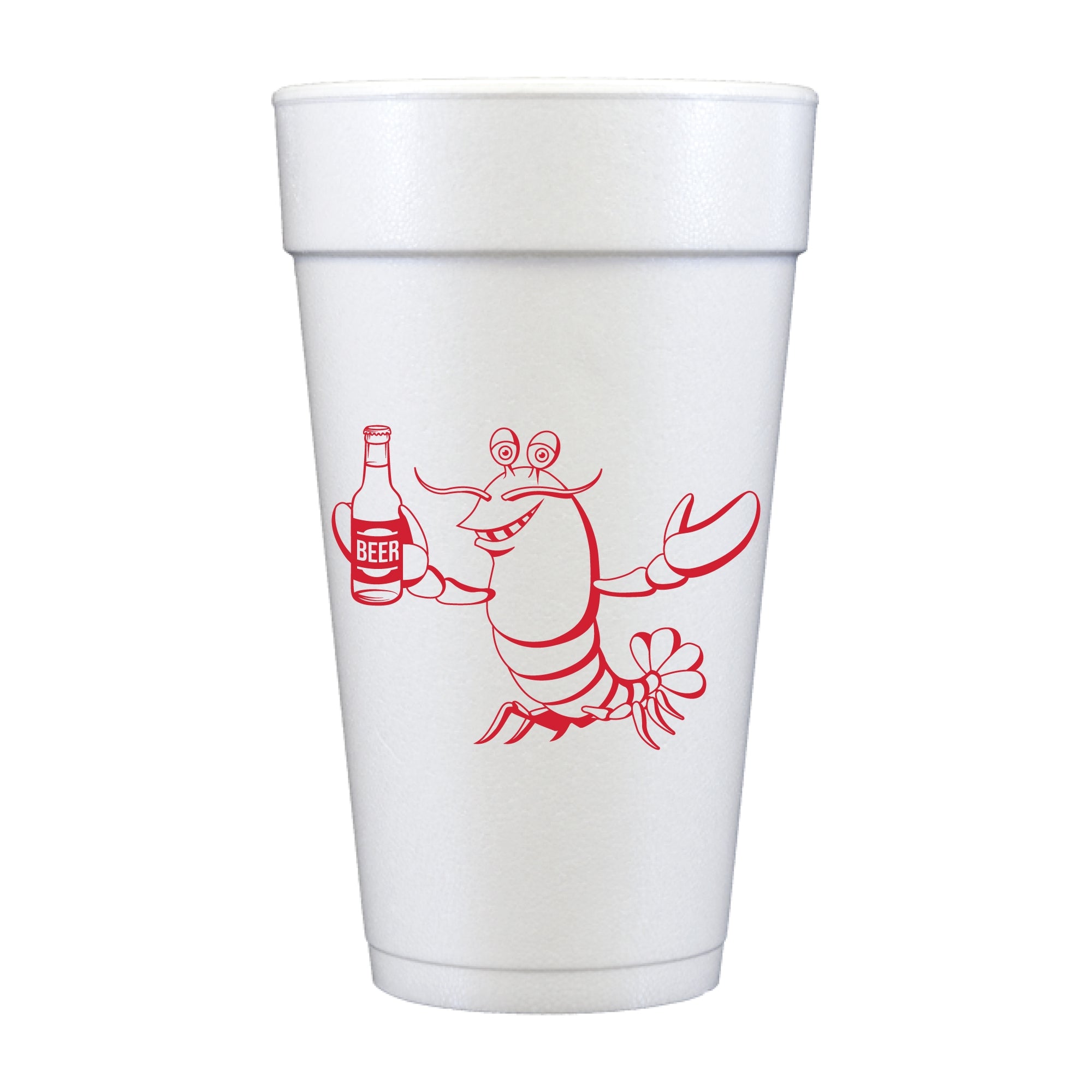 Crawfish and Beer Foam Cups