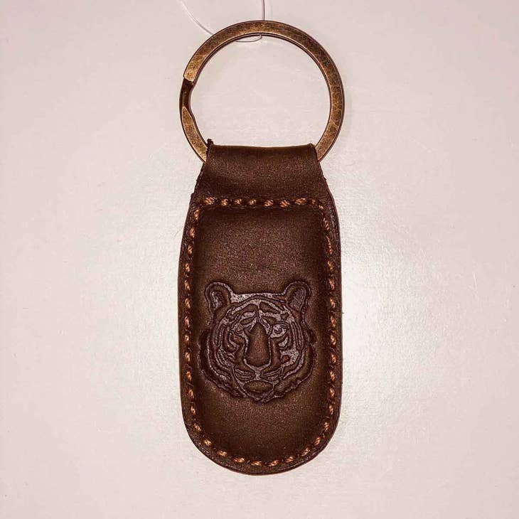 Leather Embossed Keychain