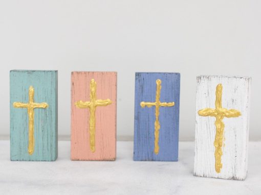 Hand Painted Cross Blocks
