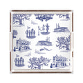 New Orleans Toile Lucite Tray- Navy